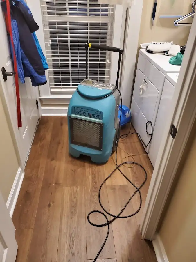Commercial dehumidifier deployed for Flood Damage Cleanup in Upper Grand Lagoon